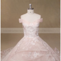 Elegant bridal dress import from china chapel train wedding dress